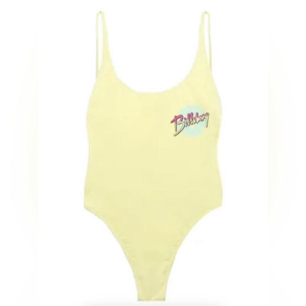 Billabong x UO Retro Baywatch High-rise Style Gold One-Piece Women Swimsuit